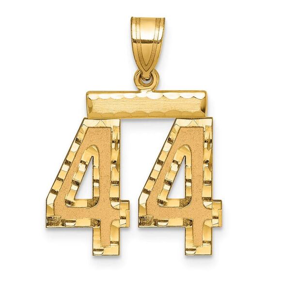 14K Yellow Gold Varsity Collection Medium D/C Pendant Number 44